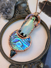 Load image into Gallery viewer, Glow-in-the-Dark Ghost &amp; Abalone Moon Necklace