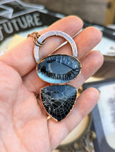 Load image into Gallery viewer, Real Preserved Spider Web, Billiard Ball, and Dendritic Necklace