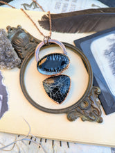 Load image into Gallery viewer, Real Preserved Spider Web, Billiard Ball, and Dendritic Necklace