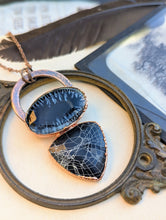 Load image into Gallery viewer, Real Preserved Spider Web, Billiard Ball, and Dendritic Necklace