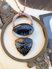 Load image into Gallery viewer, Real Preserved Spider Web, Billiard Ball, and Dendritic Necklace