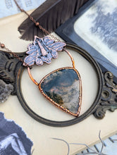 Load image into Gallery viewer, Moss Agate Moth Necklace