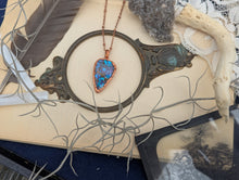 Load image into Gallery viewer, Copper Electroformed Purple Mojave Turquoise Necklace 2