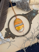 Load image into Gallery viewer, Copper Electroformed Bumble Bee Jasper Necklace