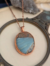 Load image into Gallery viewer, Copper Electroformed Rare Ocean Stone Necklace