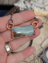 Load image into Gallery viewer, Copper Electroformed Rare Ocean Stone Necklace 2