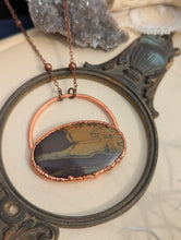 Load image into Gallery viewer, Copper Electroformed Mughal Jasper Landscape Necklace