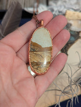 Load image into Gallery viewer, Copper Electroformed Picture Jasper Landscape Necklace