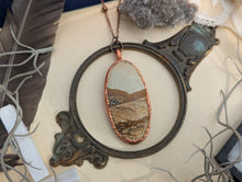 Load image into Gallery viewer, Copper Electroformed Picture Jasper Landscape Necklace