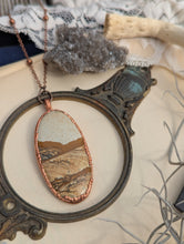 Load image into Gallery viewer, Copper Electroformed Picture Jasper Landscape Necklace