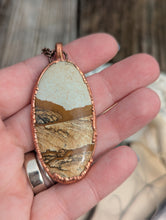 Load image into Gallery viewer, Copper Electroformed Picture Jasper Landscape Necklace