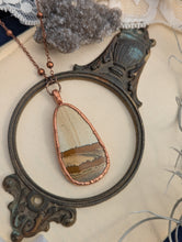 Load image into Gallery viewer, Copper Electroformed Picture Jasper Landscape Necklace 2