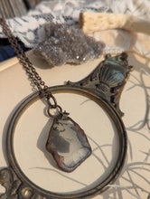 Load image into Gallery viewer, Copper Electroformed Vintage Image Seaglass Necklace