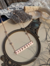 Load image into Gallery viewer, Rose Gold Moon Phase Choker Necklace