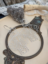 Load image into Gallery viewer, Art Deco Steel Moth Earrings