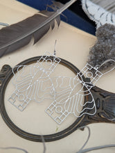 Load image into Gallery viewer, Art Deco Steel Moth Earrings