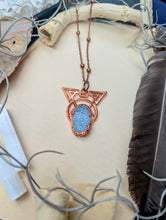 Load image into Gallery viewer, Copper Electroformed Druzy Geometric Necklace