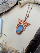 Load image into Gallery viewer, Copper Electroformed Druzy Geometric Necklace