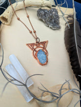 Load image into Gallery viewer, Copper Electroformed Druzy Geometric Necklace