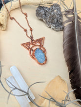 Load image into Gallery viewer, Copper Electroformed Druzy Geometric Necklace