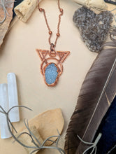 Load image into Gallery viewer, Copper Electroformed Druzy Geometric Necklace