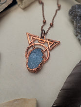 Load image into Gallery viewer, Copper Electroformed Druzy Geometric Necklace