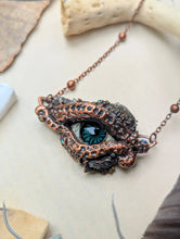Load image into Gallery viewer, Copper Electroformed Dragon Eye Necklace