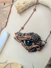 Load image into Gallery viewer, Copper Electroformed Dragon Eye Necklace