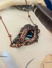 Load image into Gallery viewer, Copper Electroformed Dragon Eye Necklace