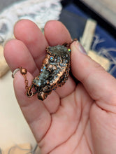 Load image into Gallery viewer, Copper Electroformed Dragon Eye Necklace