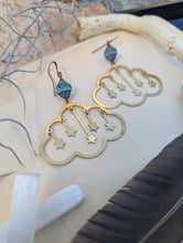 Load image into Gallery viewer, Brass Cloud and Star Earrings 1