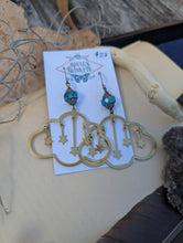 Load image into Gallery viewer, Brass Cloud and Star Earrings 1