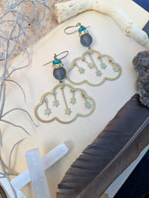 Load image into Gallery viewer, Brass Cloud and Star Earrings 2