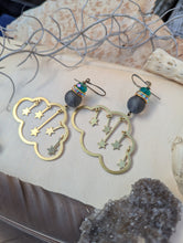 Load image into Gallery viewer, Brass Cloud and Star Earrings 2