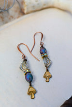 Load image into Gallery viewer, Asymmetrical Mushroom Earrings