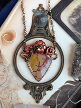 Load image into Gallery viewer, The Harvest Patch Pumpkin &amp; Mookaite Copper Electroformed Necklace
