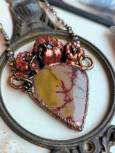 Load image into Gallery viewer, The Harvest Patch Pumpkin &amp; Mookaite Copper Electroformed Necklace