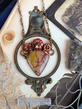 Load image into Gallery viewer, The Harvest Patch Pumpkin &amp; Mookaite Copper Electroformed Necklace