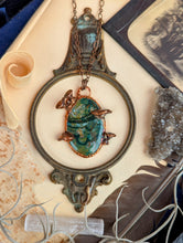 Load image into Gallery viewer, 'The Forest Floor' Mushroom &amp; Ocean Jasper Copper Electroformed Necklace