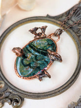 Load image into Gallery viewer, 'The Forest Floor' Mushroom &amp; Ocean Jasper Copper Electroformed Necklace