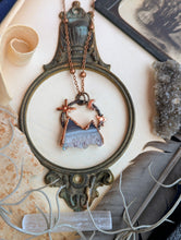 Load image into Gallery viewer, 'The Midnight Mountain' Electroformed Druzy Necklace