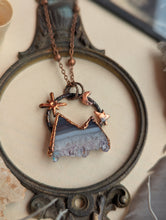 Load image into Gallery viewer, 'The Midnight Mountain' Electroformed Druzy Necklace