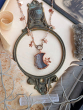 Load image into Gallery viewer, 'The Celestial Crescent' Electroformed Druzy Moon Necklace