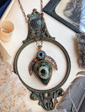 Load image into Gallery viewer, 'The All-Seeing Guardian' Eye and Green Opal Necklace