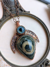 Load image into Gallery viewer, 'The All-Seeing Guardian' Eye and Green Opal Necklace