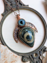 Load image into Gallery viewer, 'The All-Seeing Guardian' Eye and Green Opal Necklace