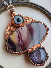 Load image into Gallery viewer, 'The Seer's Journey' Eye and Mookaite Necklace