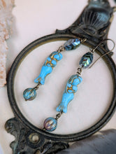 Load image into Gallery viewer, Aqua Mermaid Earrings