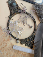 Load image into Gallery viewer, Luna Moth and Rhinestone Earrings