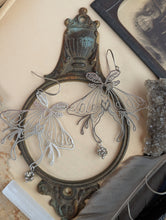 Load image into Gallery viewer, Luna Moth and Rhinestone Earrings
